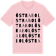 Pink Cotton t-shirt med Östrabol ordlek t-shirt