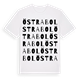 White t-shirt med Östrabol ordlek t-shirt