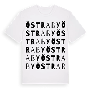 Östraby ordlek t-shirt – ekologisk bomull t-shirt från Pinshirt
