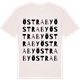 Vintage White t-shirt med Östraby ordlek t-shirt