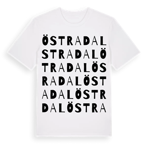Östradal ordlek t-shirt – ekologisk bomull t-shirt från Pinshirt