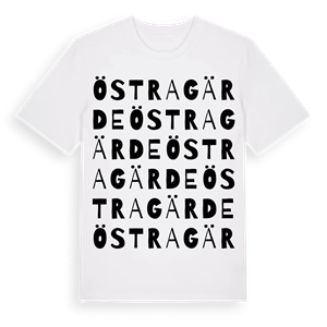 Östragärde ordlek t-shirt – ekologisk bomull t-shirt från Pinshirt