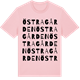 Pink Cotton t-shirt med Östragården ordlek t-shirt