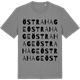 Mid Heather Gray t-shirt med Östrahage ordlek t-shirt