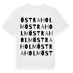 Östraholm ordlek t-shirt – ekologisk bomull t-shirt från Pinshirt