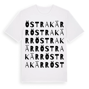 Östrakärr ordlek t-shirt – ekologisk bomull t-shirt från Pinshirt