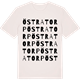 Vintage White t-shirt med Östratorp ordlek t-shirt