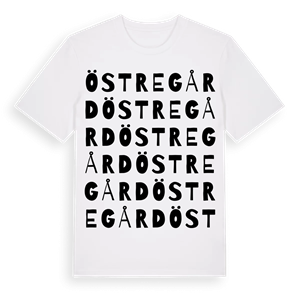 Östregård ordlek t-shirt – ekologisk bomull t-shirt från Pinshirt