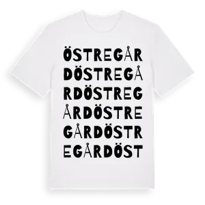 Östregård ordlek t-shirt – ekologisk bomull t-shirt från Pinshirt