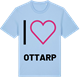 Blue Soul t-shirt med Jag älskar Ottarp t-shirt stort tryck