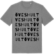 Mid Heather Gray t-shirt med Öveshult ordlek t-shirt