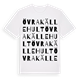 White t-shirt med Övra Källehult ordlek t-shirt