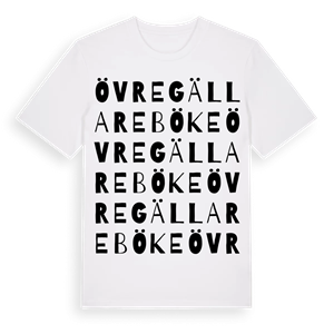 Övre Gällareböke ordlek t-shirt – ekologisk bomull t-shirt från Pinshirt