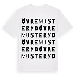 Övre Musteryd ordlek t-shirt – ekologisk bomull t-shirt från Pinshirt