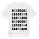 White t-shirt med Oxborg ordlek t-shirt