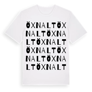 Öxnalt ordlek t-shirt – ekologisk bomull t-shirt från Pinshirt