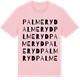 Pink Cotton t-shirt med Palmeryd ordlek t-shirt