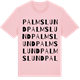 Pink Cotton t-shirt med Palmslund ordlek t-shirt