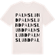 Vintage White t-shirt med Palmslund ordlek t-shirt