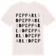 Vintage White t-shirt med Pepparlid ordlek t-shirt