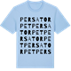 Blue Soul t-shirt med Persatorpet ordlek t-shirt