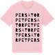 Pink Cotton t-shirt med Persatorpet ordlek t-shirt