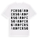 White t-shirt med Persgård ordlek t-shirt
