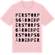 Pink Cotton t-shirt med Perstorpsgården ordlek t-shirt
