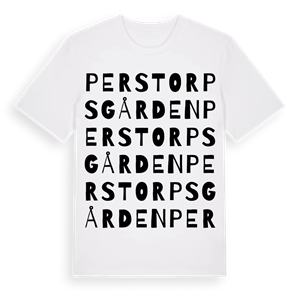 Perstorpsgården ordlek t-shirt – ekologisk bomull t-shirt från Pinshirt
