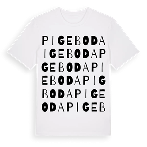 Pigeboda ordlek t-shirt – ekologisk bomull t-shirt från Pinshirt