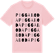 Pink Cotton t-shirt med Piggaboda ordlek t-shirt