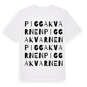 Piggakvarnen ordlek t-shirt – ekologisk bomull t-shirt från Pinshirt