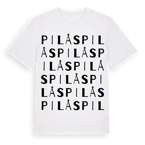 Pilås ordlek t-shirt – ekologisk bomull t-shirt från Pinshirt
