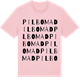 Pink Cotton t-shirt med Pilbomad ordlek t-shirt