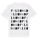 White t-shirt med Pilbomad ordlek t-shirt
