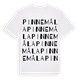 White t-shirt med Pinnemåla ordlek t-shirt