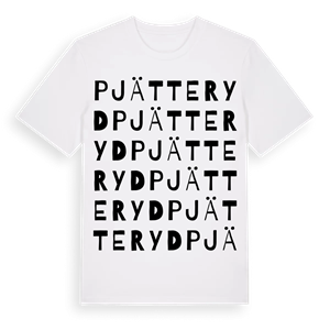 Pjätteryd ordlek t-shirt – ekologisk bomull t-shirt från Pinshirt