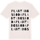 Vintage White t-shirt med Plantingsboda ordlek t-shirt