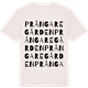 Vintage White t-shirt med Prångaregården ordlek t-shirt