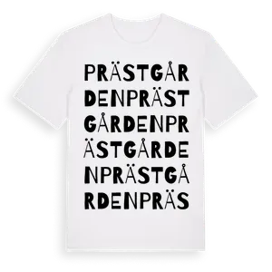 Prästgården ordlek t-shirt – ekologisk bomull t-shirt från Pinshirt