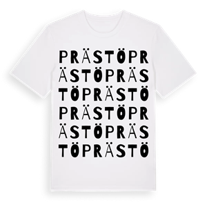 Prästö ordlek t-shirt – ekologisk bomull t-shirt från Pinshirt