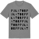 Mid Heather Gray t-shirt med Pukatorp ordlek t-shirt