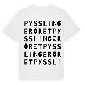 Pysslingeröret ordlek t-shirt – ekologisk bomull t-shirt från Pinshirt