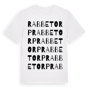 Rabbetorp ordlek t-shirt – ekologisk bomull t-shirt från Pinshirt