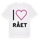 White t-shirt med Jag älskar Rået t-shirt stort tryck