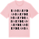 Pink Cotton t-shirt med Ramnaryd ordlek t-shirt