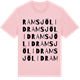 Pink Cotton t-shirt med Ramsjölid ordlek t-shirt