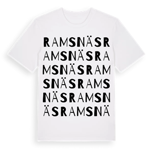 Ramsnäs ordlek t-shirt – ekologisk bomull t-shirt från Pinshirt