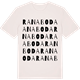 Vintage White t-shirt med Ranaboda ordlek t-shirt