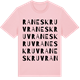 Pink Cotton t-shirt med Raneskruv ordlek t-shirt